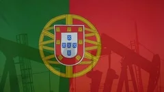 Portugal Flag Slow Motion Oil Production Concept
