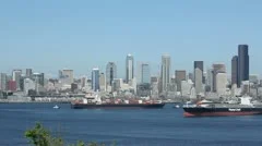 Seattle Skyline Cargo Freighters