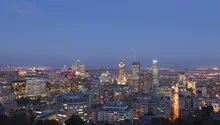 Montreal twilight after sunset