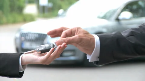 Car Key Hand Over Luxury Limousine
