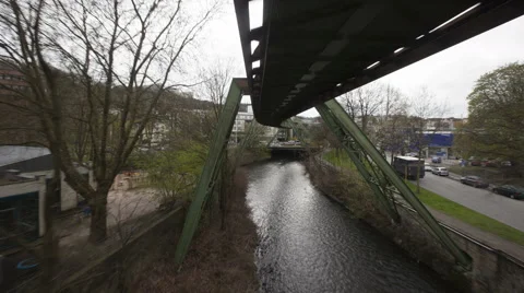 4K Timelapse Aerial Tramway Wuppertal