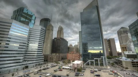 Hdr Timelapse Of Minneapolis Downtown