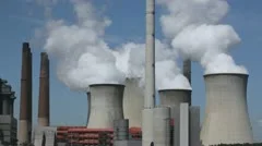 Power Plant With Huge Cooling Towers