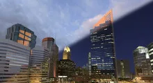 Minneapolis Skyline sunset to twilight