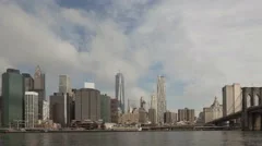 4K Time Lapse Pan Shot Manhattan Skyline