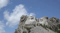 Time Lapse Medium Close Up Mt. Rushmore Presidents