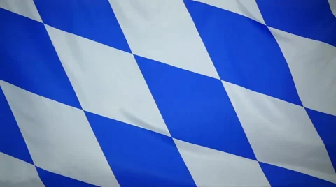 Slowmotion Real Textile Flag Of Bavaria