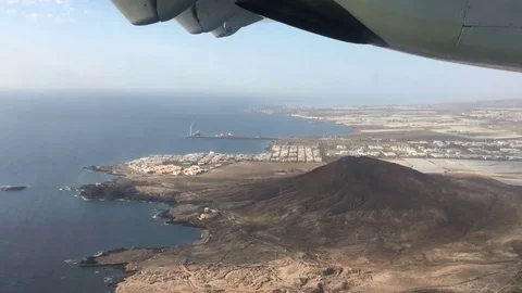 Aerial Approaching Airport