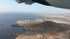 Aerial Approaching Airport