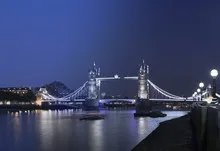 London Tower Bridge twilight transition
