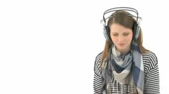 Woman Listens To Music