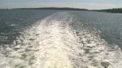 Water Wake Of Small Passenger Boat