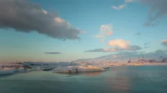 4K Time Lapse Close Up Jökulsarlon Sunrise