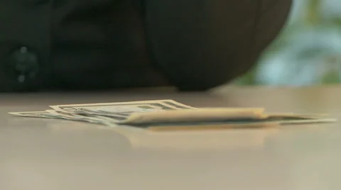 Counting Dollar Banknotes Close Up