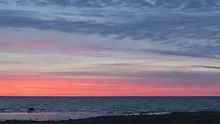 Time lapse Bood red Sky Sunrise Lake Hurton