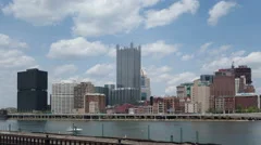Timelapse Pittsburgh Skyline Zoom In