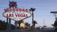Timelapse Close Up Welcome To Las Vegas Sign