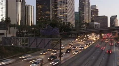 4K Time Lapse Los Angeles Downtown Traffic
