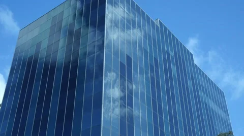 Clouds Reflections In Skyscraper Glass