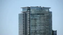 Waterplane Flyby Skyscraper