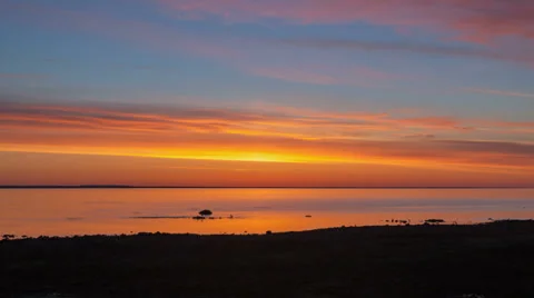 Time Lapse Sunrise Lake Hurton