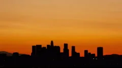 4K Time Lapse Los Angeles Skyline Sunrise
