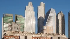 Time Lapse Buenos Harbor Aires Skyline Close Up, Zoom Out (Editorial)