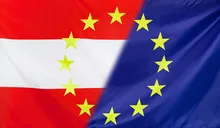European Flag merged with Austria Flag