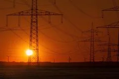 Sunset With Wind Turbines