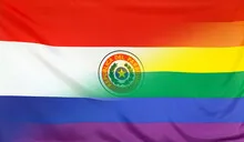 Rainbow Flag merged with Flag of Paraguay