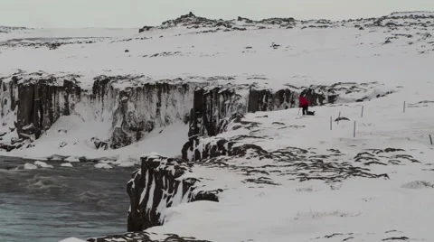 Time Lapse Zoom Out Sellfoss Waterfall