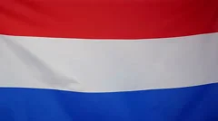 Slowmotion Real Textile Flag Of Netherlands