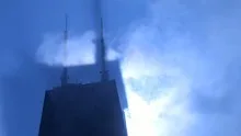 Fog and sun reflection