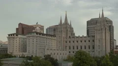 4K Time Lapse Close Up Mormon Temple In Salt Lake City Utah