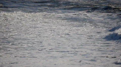 Slowmotion Ocean Waves Breaking