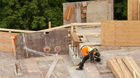 Construction Worker On A Highrise