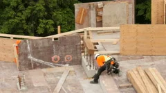 Construction Worker On A Highrise