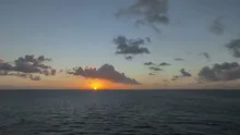 Time lapse Sunset in caribbean Sea
