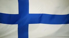 Slowmotion Real Textile Flag Of Finland