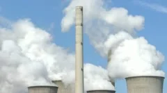 Power Plant With Huge Cooling Towers