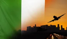 Republic of Ireland fabric Flag Travel and Transport Concept