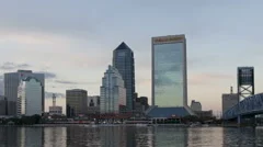 Time Lapse Close Up Sunset Skyline Jacksonville Florida