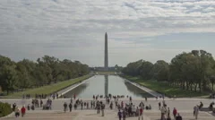 Time Lapse Close Up Crowd At Washington Monument