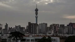 4K Time Lapse Johannesburg Skyline Zoom Out