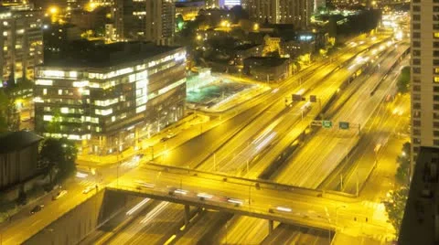 Seattle Nightime Interstate Traffic