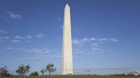 Time Lapse Zoom In Washington Memorial In Washington, Dc, Usa