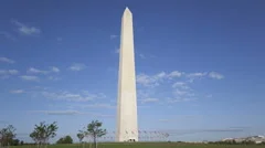 Time Lapse Zoom In Washington Memorial In Washington, Dc, Usa