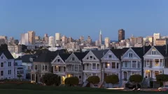 4K Time Lapse Zoom In Painted Ladies San Francisco Sunset