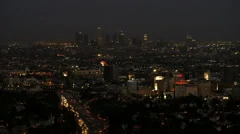 Skyline Of Los Angeles At Night