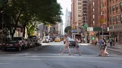4K Time Lapse Traffic Close Up On Broadway Nyc